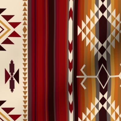 Amber Fire Down Scaled Tribal Stripes