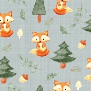 Cute Woodland Foxes