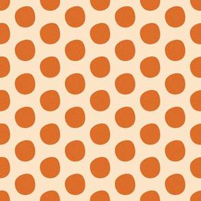 Polka dots Orange Beige