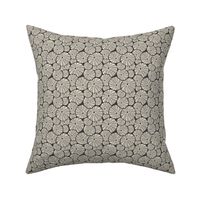 Bed Of Urchins - Nautical Sea Urchins - Charcoal Ivory Small Scale 