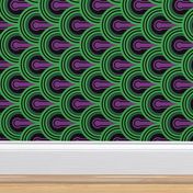 Overlook Hotel Carpet from The Shining: Purple/Green (standard rotated version)