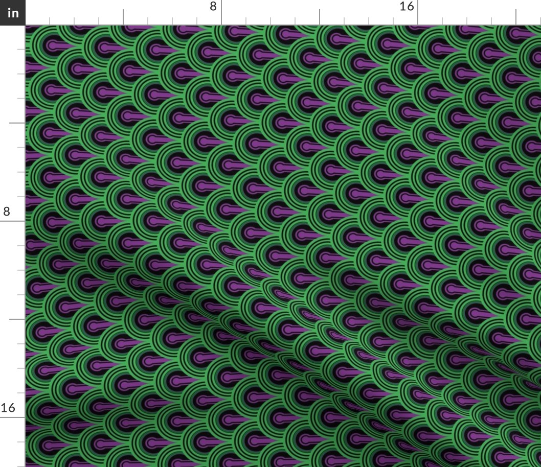 Overlook Hotel Carpet from The Shining: Purple/Green (standard rotated version)