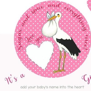 It's a girl! Embroidery template