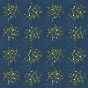 Tumbling Mistletoe on dark blue