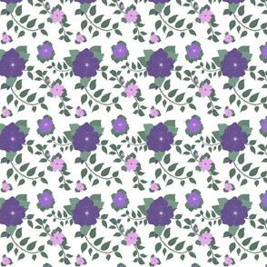 Smaller purple flowers