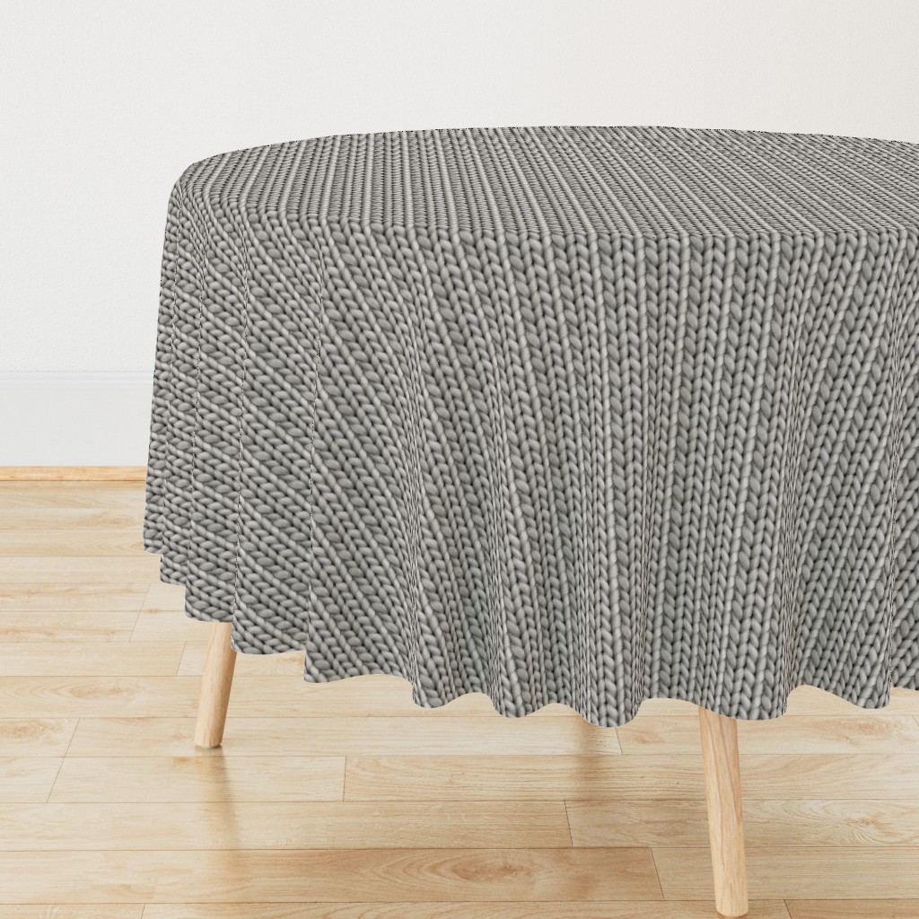 Knitted stockinette - graphite solid