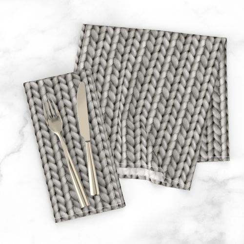 Knitted stockinette - graphite solid