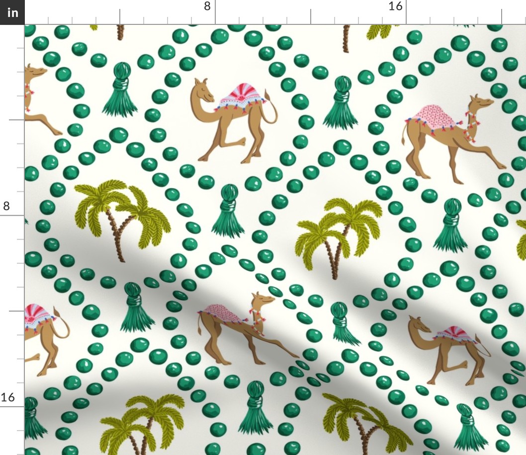 camels and palms/green/large