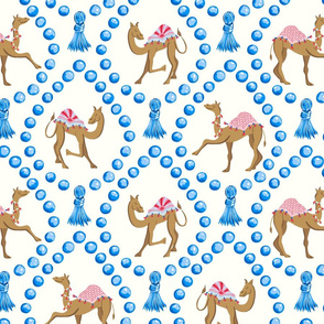 camels and beads/blue/large