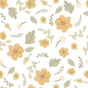 Soft yellow florals and botanicals