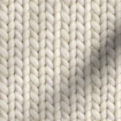 Knitted stockinette - medium ecru solid