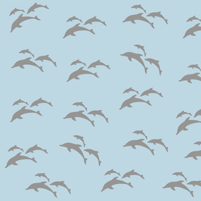 Leaping Dolphins bluegrey