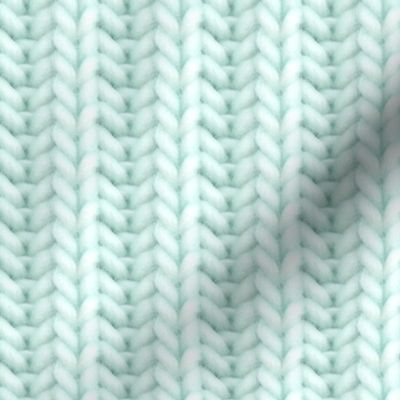 Knitted brioche - pale aqua solid