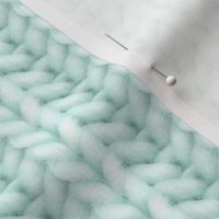 Knitted brioche - pale aqua solid