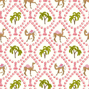 camels and palms/pink/medium