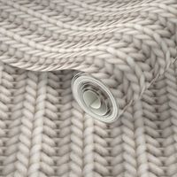Knitted brioche - medium ecru solid