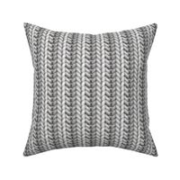 Knitted brioche - medium gray solid