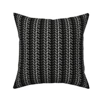 Knitted brioche - dark graphite solid