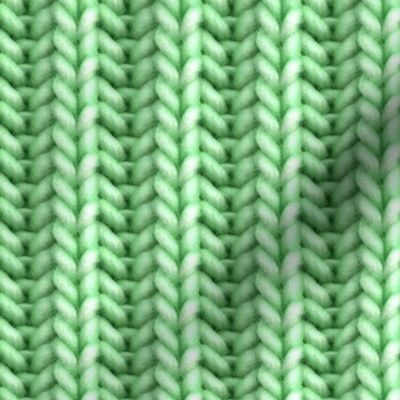 Knitted brioche - green solid