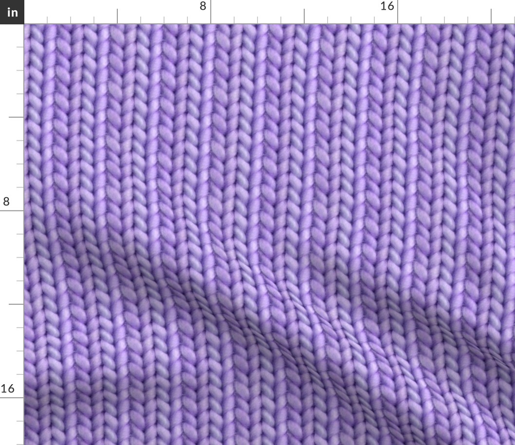 Knitted stockinette - purple solid