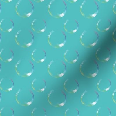 Bubbles In Aqua Mint