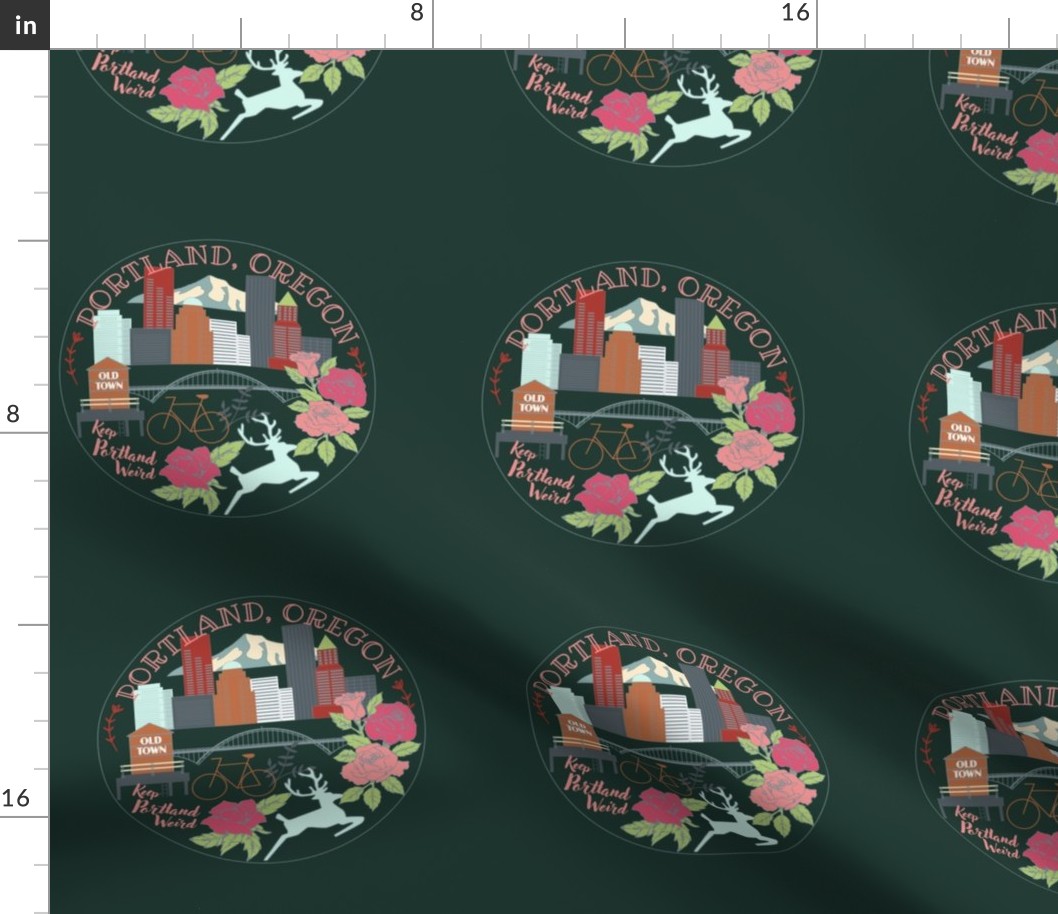 portland oregon embroidery template