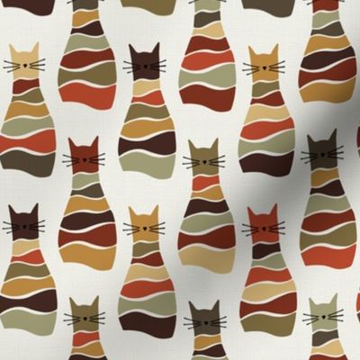 small scale cats - nolan cat roycroft - cats fabric