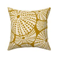 Bed Of Urchins - Nautical Sea Urchins - Golden Yellow Ivory Jumbo Scale 