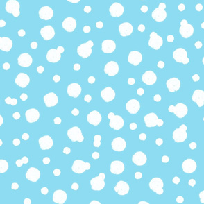 Modern Light Blue Polka Dots