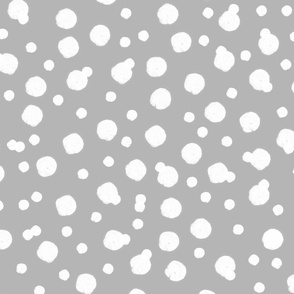 Modern Gray Polka Dot Pattern