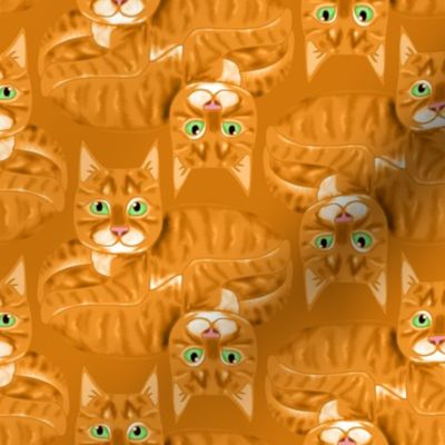 Topsy Turvy Orange Tabby Cats
