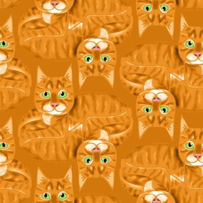 Topsy Turvy Orange Tabby Cats