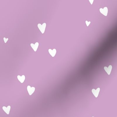 lilac hand drawn hearts