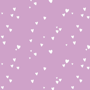lilac hand drawn hearts