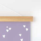 lavender hand drawn hearts