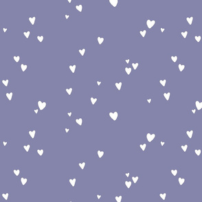 periwinkle hand drawn hearts