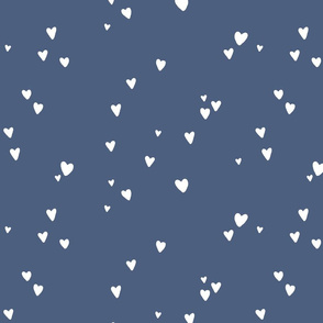 blue jean hand drawn hearts