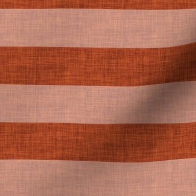 rust big linen stripes