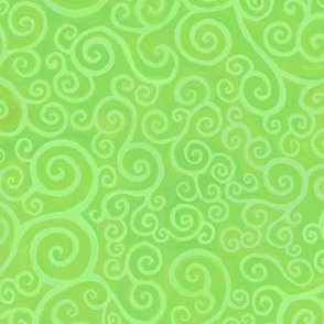 Lime green spirals small scale 