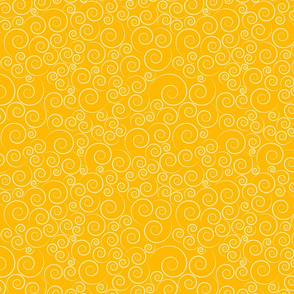 small scale spirals - zen spirals bohemian yellow
