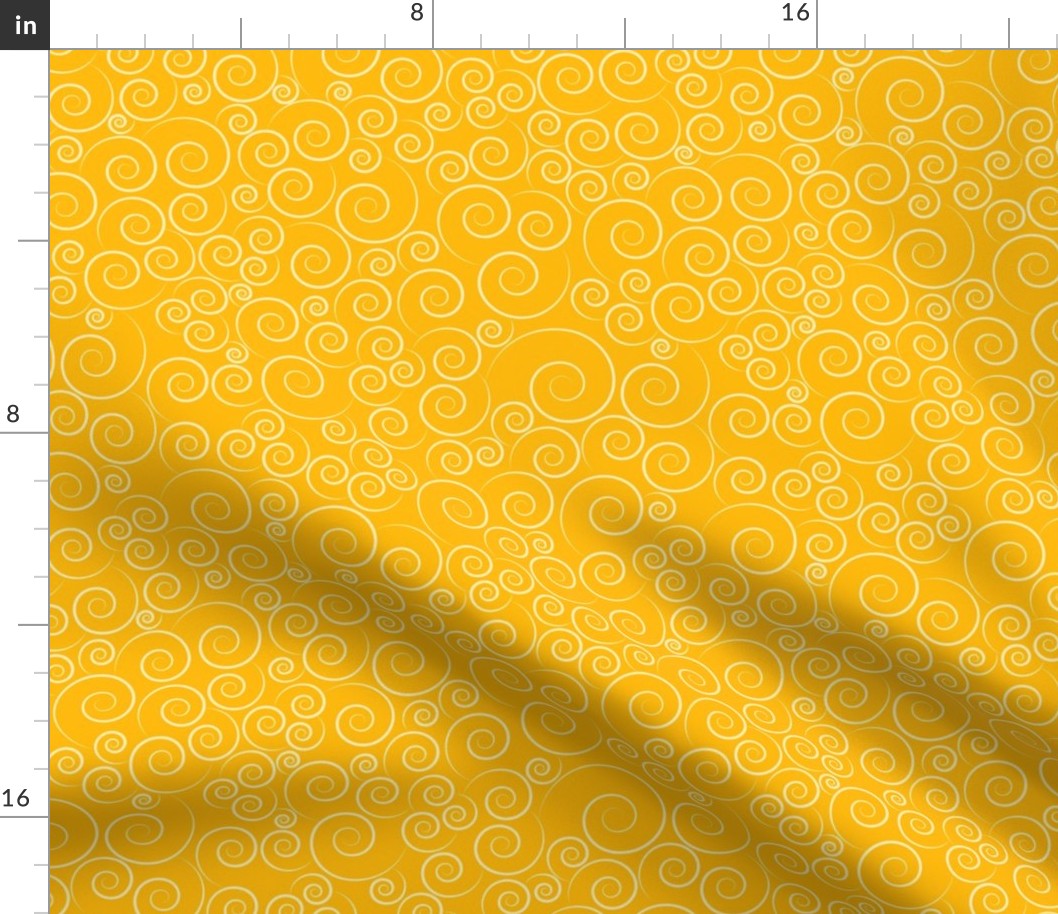 small scale spirals - zen spirals bohemian yellow