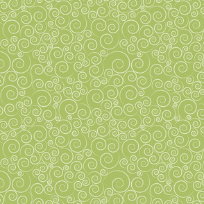 small scale spirals - zen spirals bohemian green