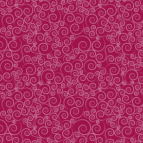small scale spirals - zen spirals bohemian burgundy red