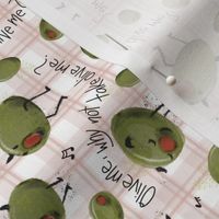 Olive Me tablecloth/napkins singing olives  