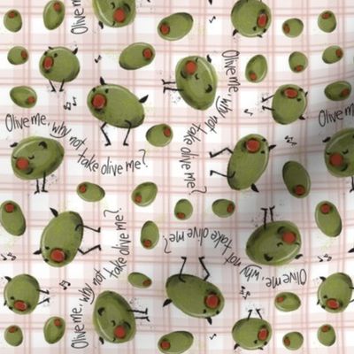 Olive Me tablecloth/napkins singing olives  