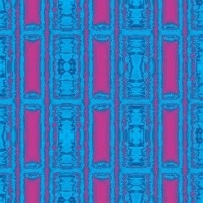 Intense Blue and Pink Patterned Stripes