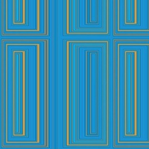 Blue and Yellow Rectangles Geometric Pattern