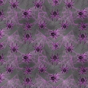 Glowing Spiders purple 