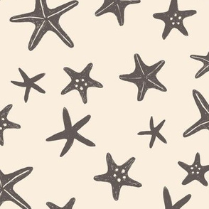 Star Fish -Shells - Cream & grey - Medium 