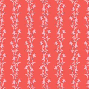 Seaweed Nouveau- Vines- Cotton Candy on Coral- Regular Scale